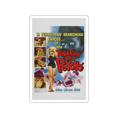 ANATOMY OF A PSYCHO 1961 Movie Poster STICKER Vinyl Die-Cut Decal 6 Inch - The Sticker Space