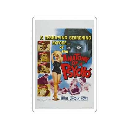 ANATOMY OF A PSYCHO 1961 Movie Poster STICKER Vinyl Die-Cut Decal - The Sticker Space