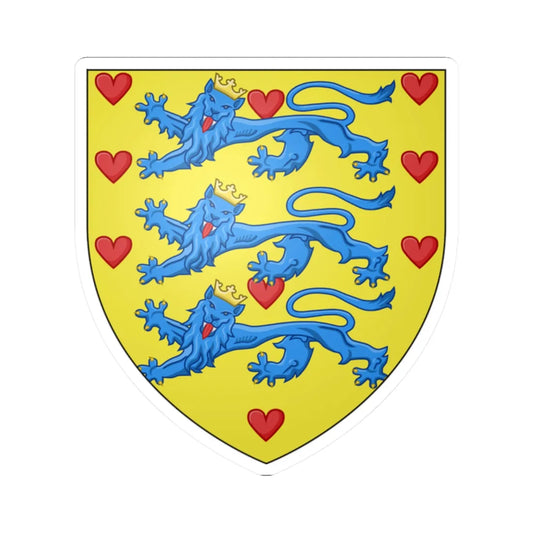 Ancien blason Danemark (Denmark) (Coat of Arms) STICKER Vinyl Kiss-Cut Decal 2 Inch White - The Sticker Space