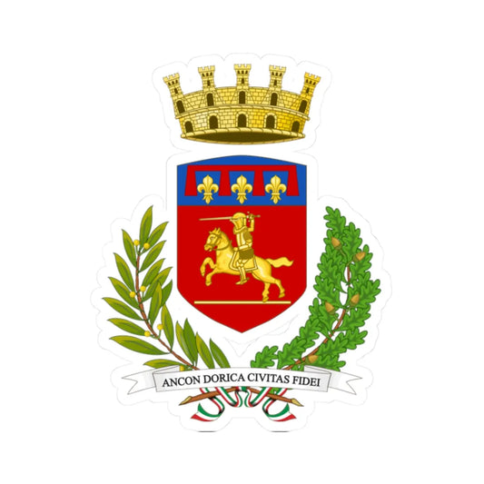 Ancona-Stemma (Italy) (Coat of Arms) STICKER Vinyl Kiss-Cut Decal 2 Inch White - The Sticker Space