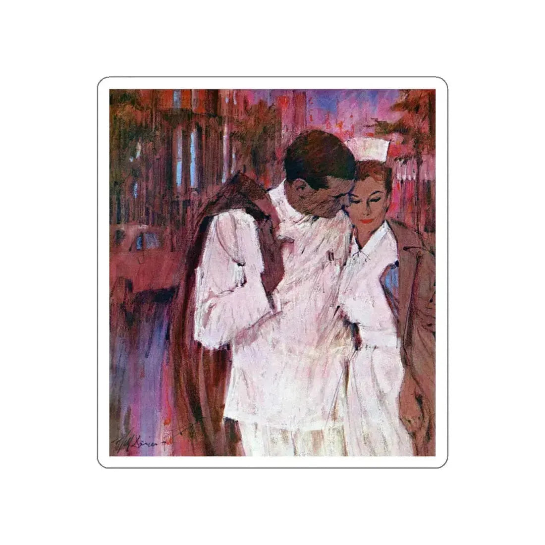 And All The Forbidden Tomorrows, Chatelaine, October 1962 (Magazine Illustration) STICKER Vinyl Die-Cut Decal White Die-Cut 6 Inch - The Sticker Space