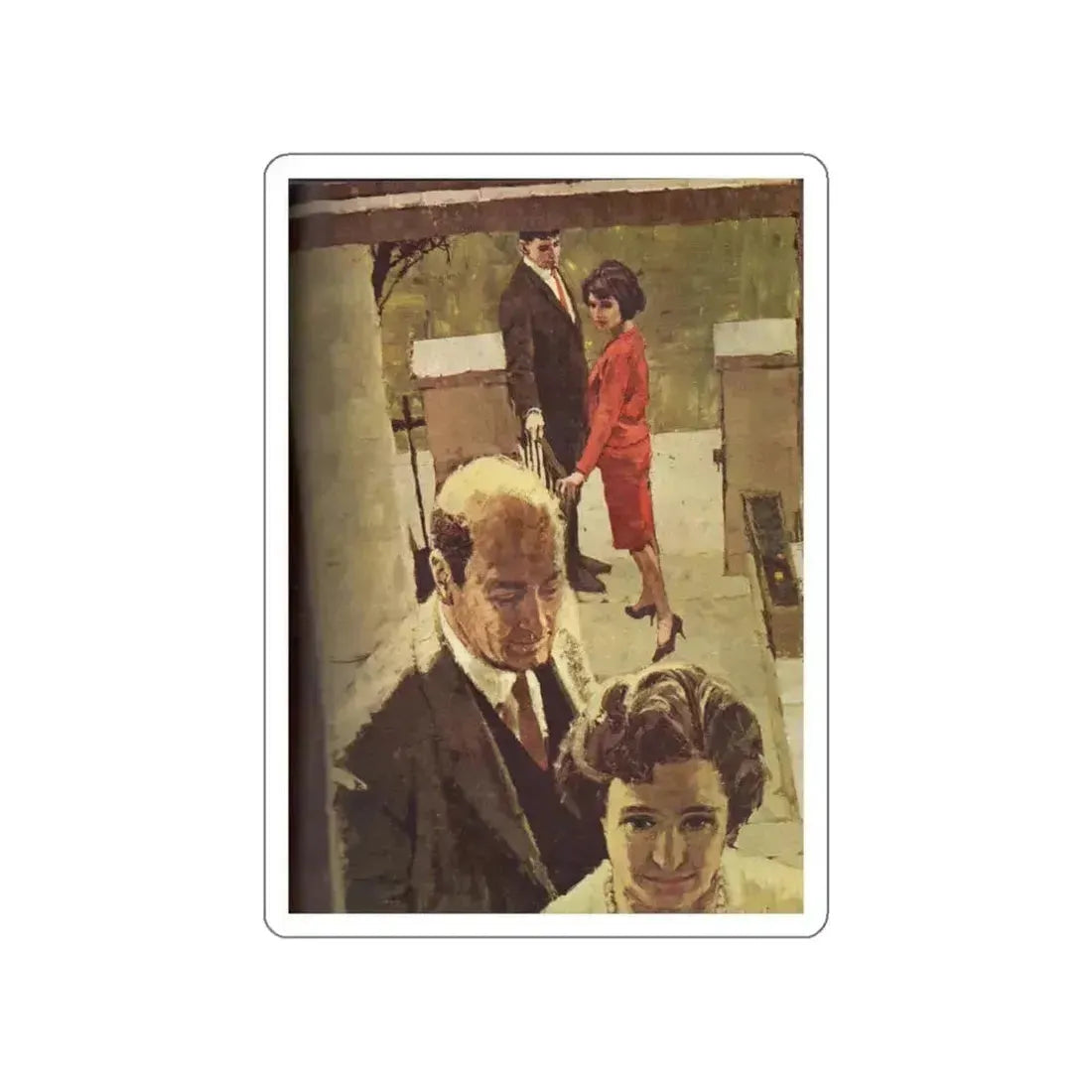 And Caroline, Homes & Gardens, June 1964 (Magazine Illustration) STICKER Vinyl Die-Cut Decal White Die-Cut 3 Inch - The Sticker Space