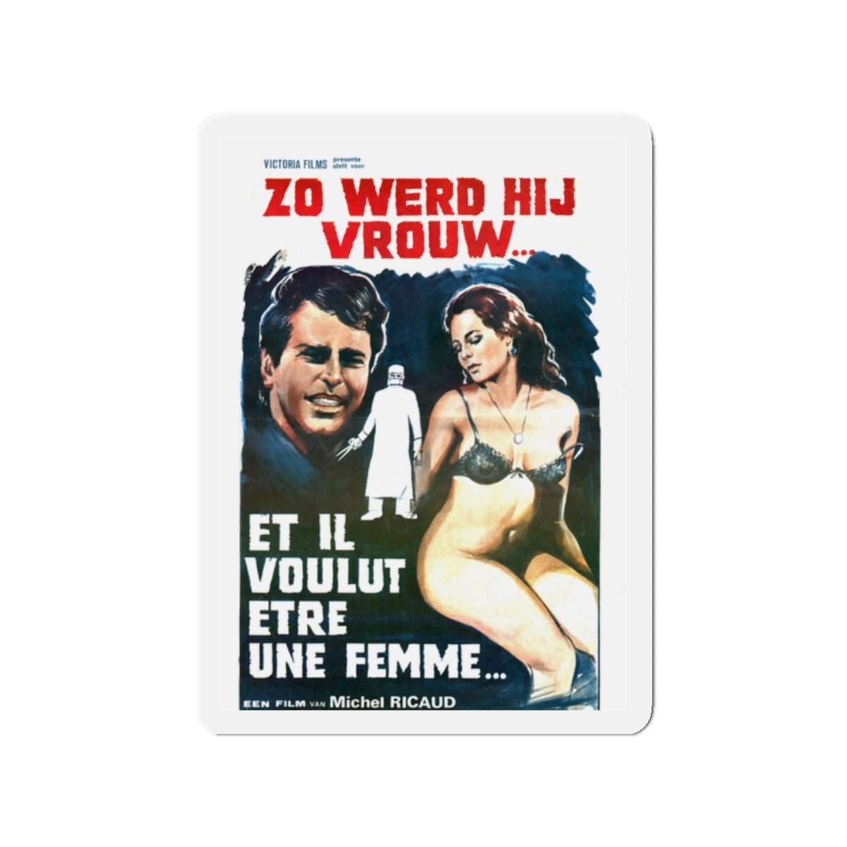 AND HE WANTED TO BE A WOMAN (Et il voulut être une femme) 1978 Movie Poster - Die-Cut Magnet-2" x 2"-The Sticker Space