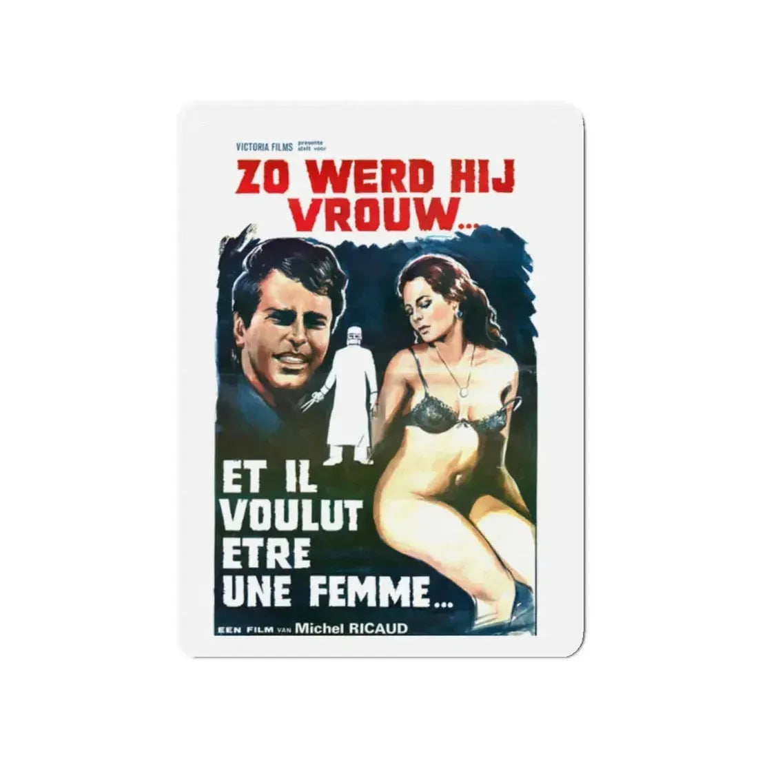 AND HE WANTED TO BE A WOMAN (Et il voulut être une femme) 1978 Movie Poster - Refrigerator Magnet 2 Inch - The Sticker Space
