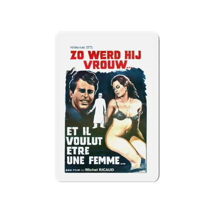 AND HE WANTED TO BE A WOMAN (Et il voulut être une femme) 1978 Movie Poster - Refrigerator Magnet 6 Inch - The Sticker Space