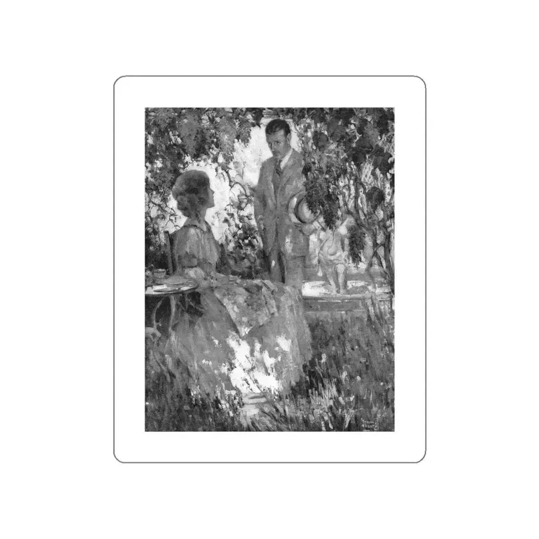 And It Was So by Norval Richardson (1), Good Housekeeping magazine, 1927 (Magazine Illustration) STICKER Vinyl Die-Cut Decal White Die-Cut 4 Inch - The Sticker Space