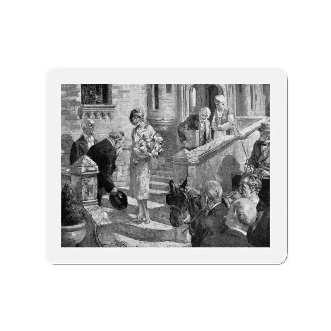 And It Was So by Norval Richardson (2), Good Housekeeping magazine, 1927 (Magazine Illustration) Refrigerator Magnet 3 Inch - The Sticker Space