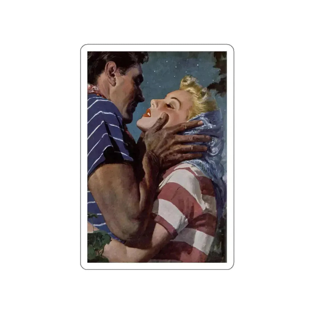 And Never Forget, Redbook, October 1949 (Magazine Illustration) STICKER Vinyl Die-Cut Decal White Die-Cut 3 Inch - The Sticker Space