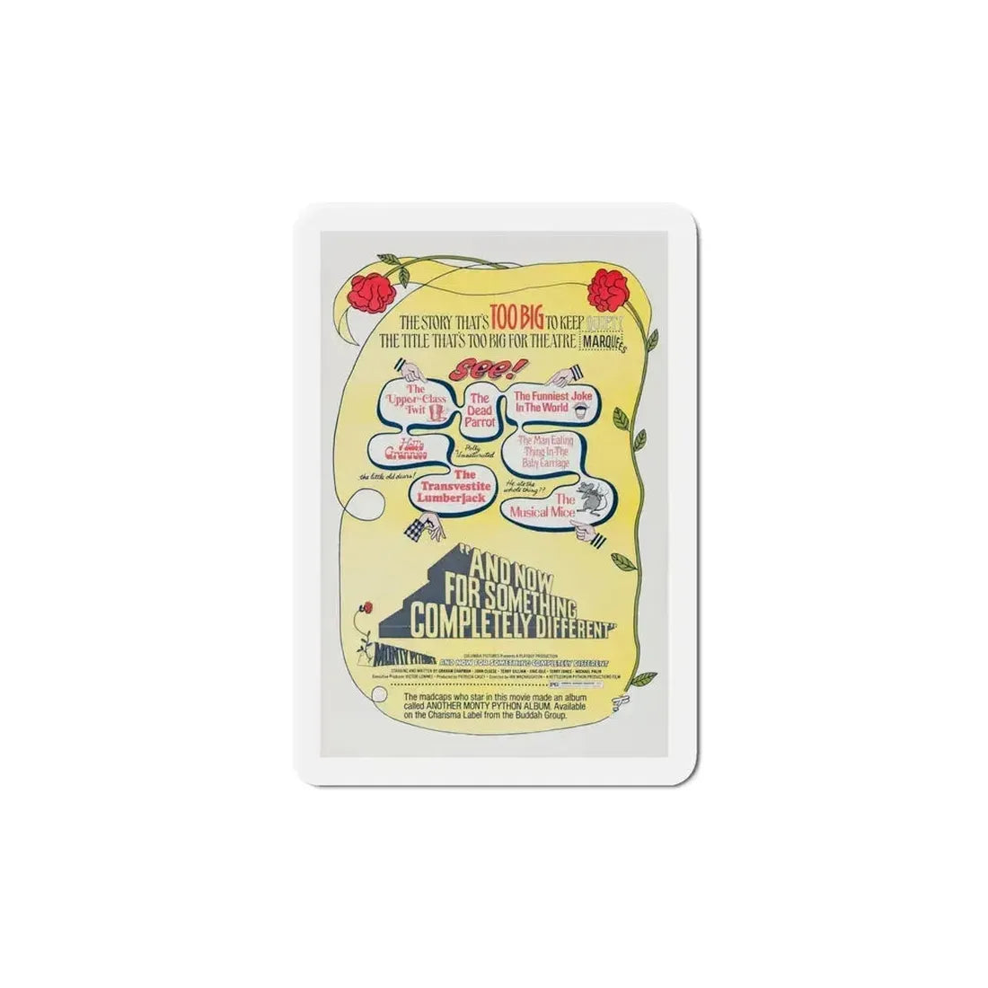 And Now for Something Completely Different v2 1972 Movie Poster Refrigerator Magnet 6 Inch - The Sticker Space