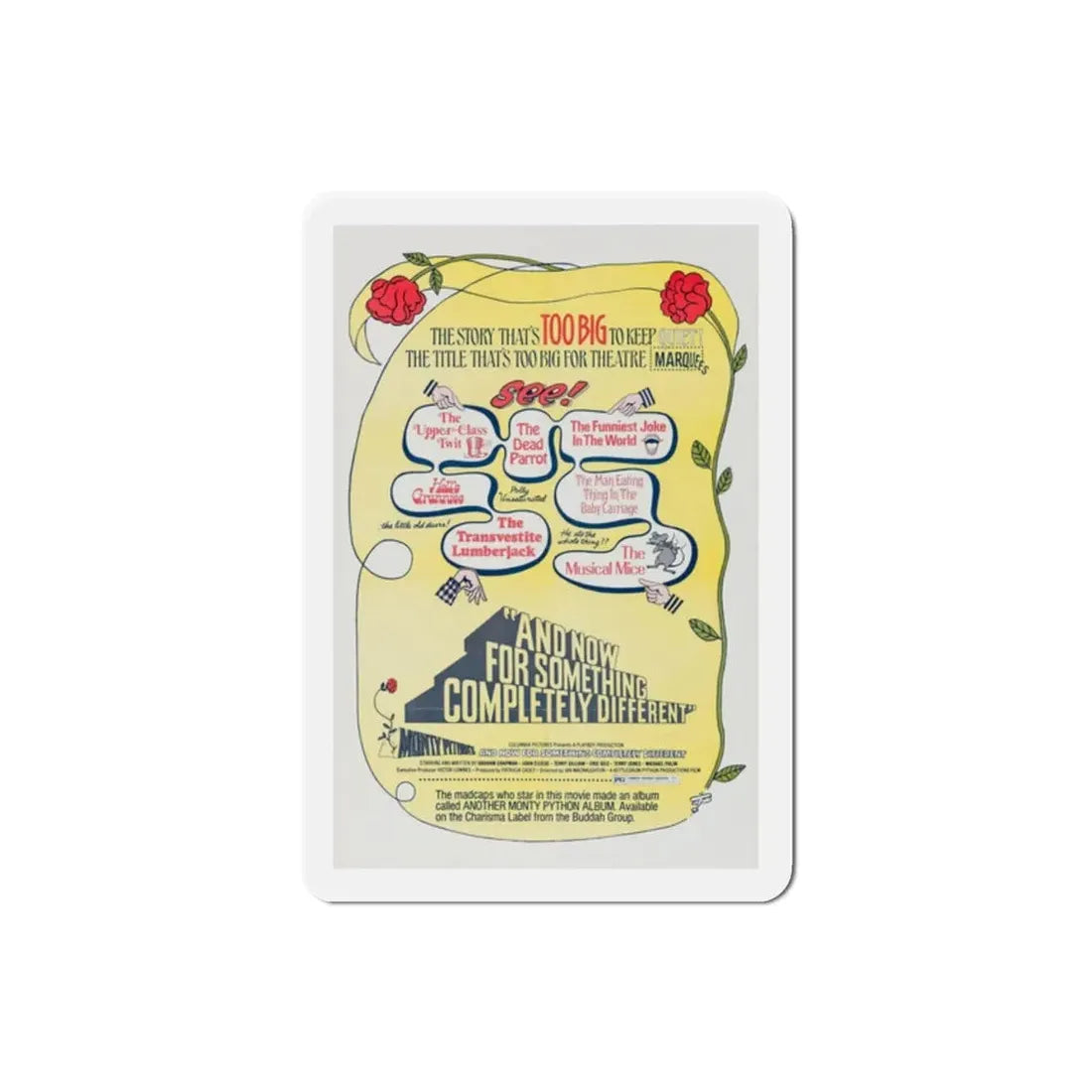 And Now for Something Completely Different v2 1972 Movie Poster Refrigerator Magnet - The Sticker Space