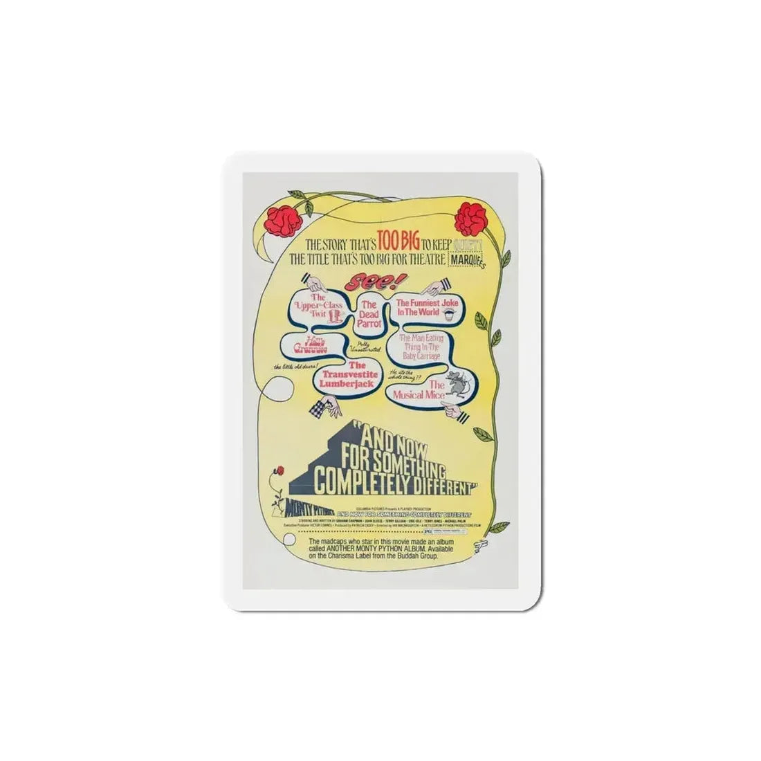 And Now for Something Completely Different v2 1972 Movie Poster Refrigerator Magnet - The Sticker Space