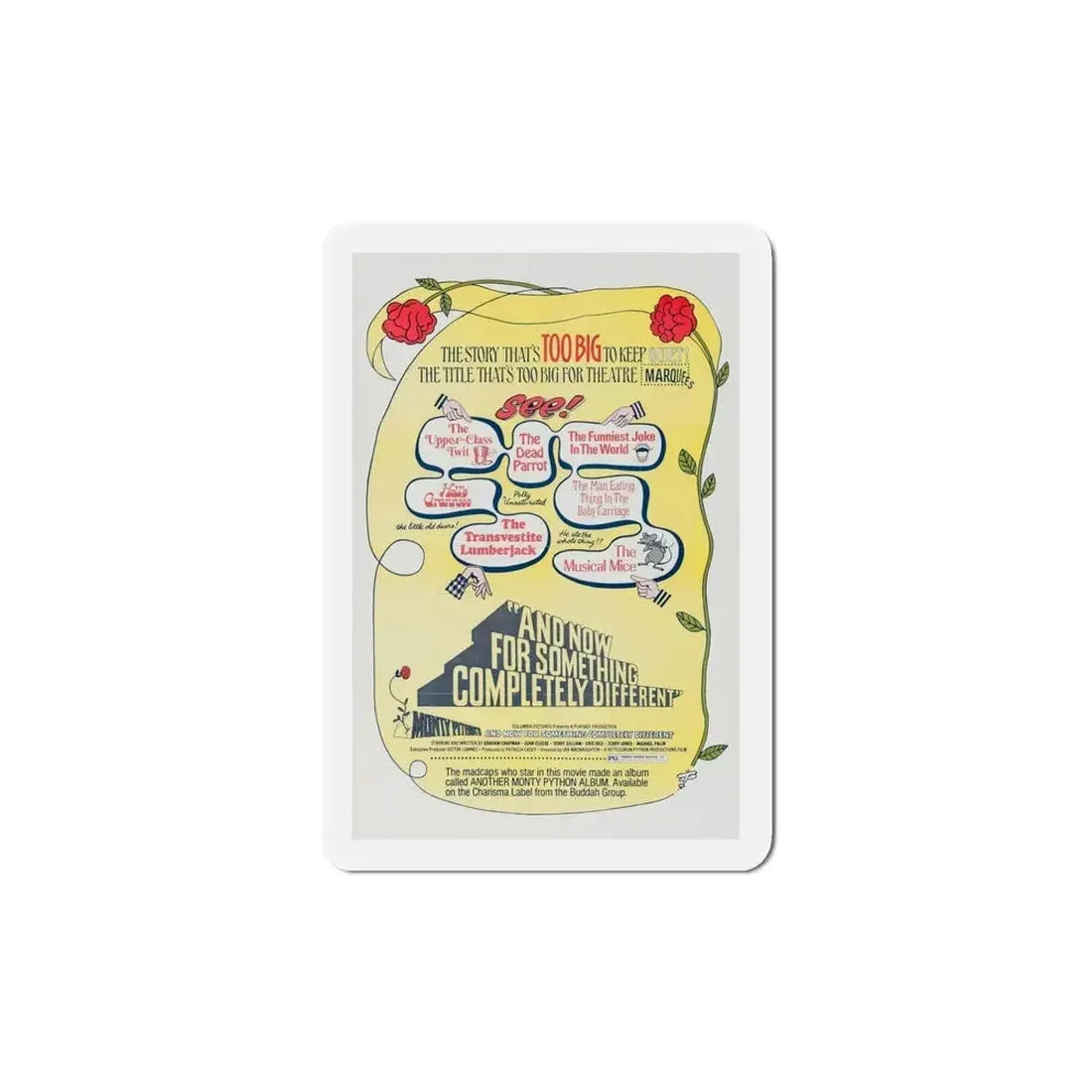 And Now for Something Completely Different v2 1972 Movie Poster Refrigerator Magnet - The Sticker Space