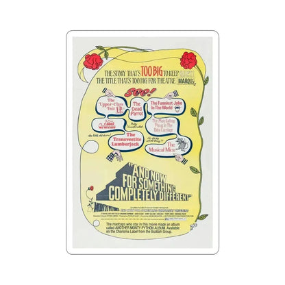 And Now for Something Completely Different v2 1972 Movie Poster STICKER Vinyl Die-Cut Decal 6 Inch - The Sticker Space