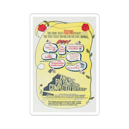 And Now for Something Completely Different v2 1972 Movie Poster STICKER Vinyl Die-Cut Decal - The Sticker Space