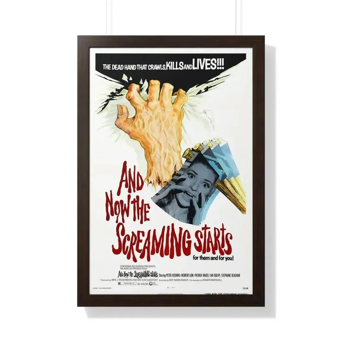 AND NOW THE SCREAMING STARTS 1973 - Framed Movie Poster - The Sticker Space