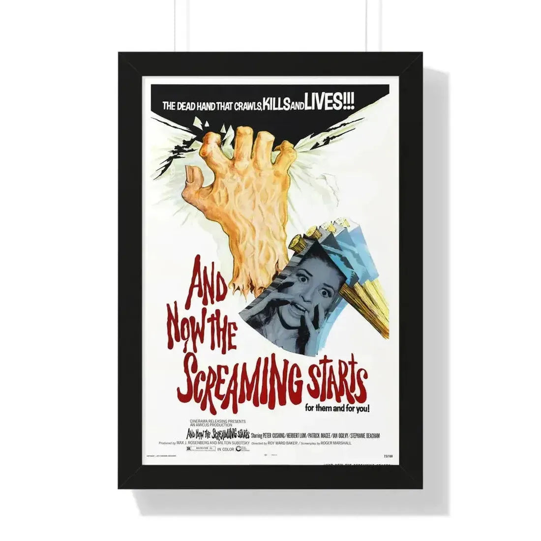 AND NOW THE SCREAMING STARTS 1973 - Framed Movie Poster - The Sticker Space