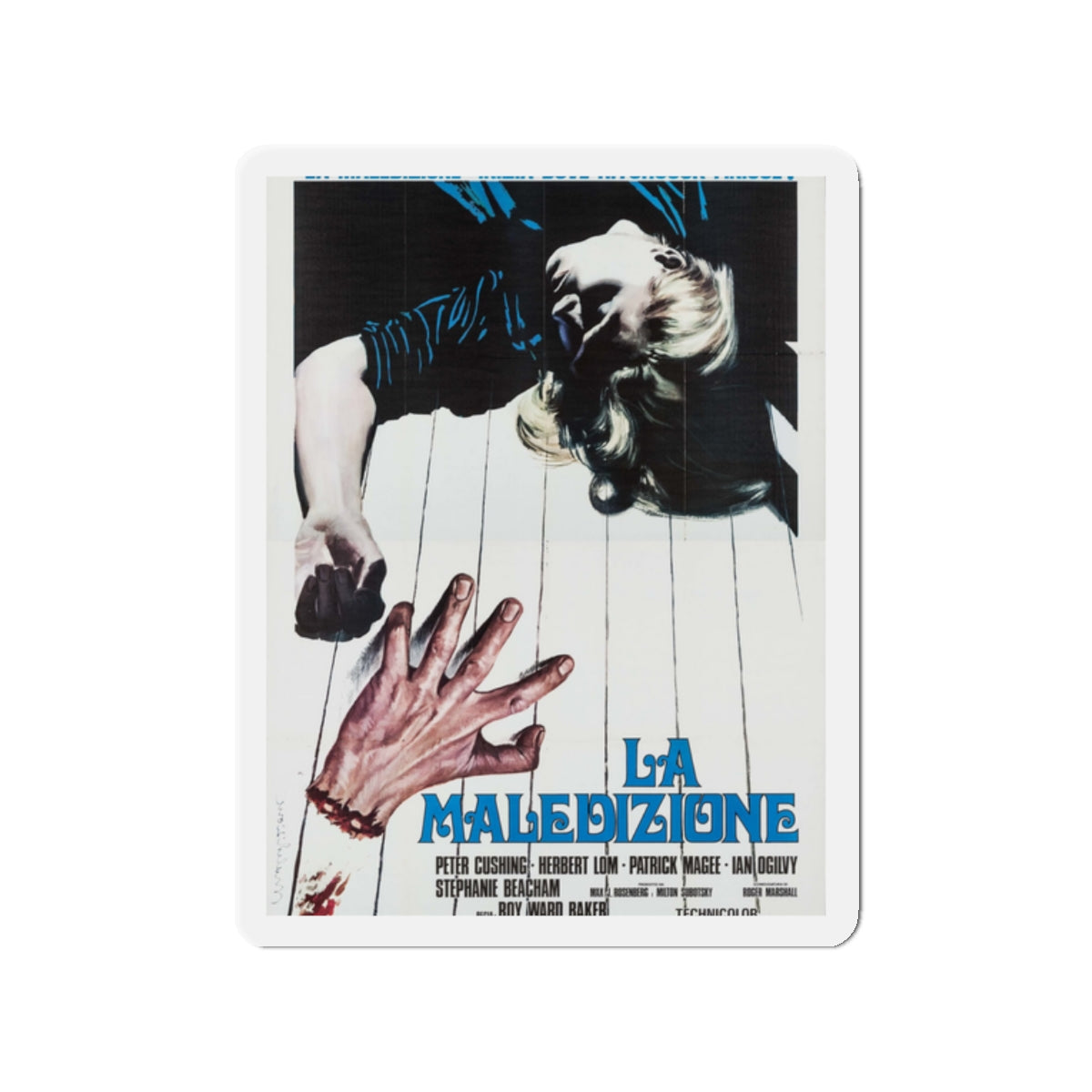 AND NOW THE SCREAMING STARTS (ITALIAN) 1973 Movie Poster - Die-Cut Magnet-2" x 2"-The Sticker Space