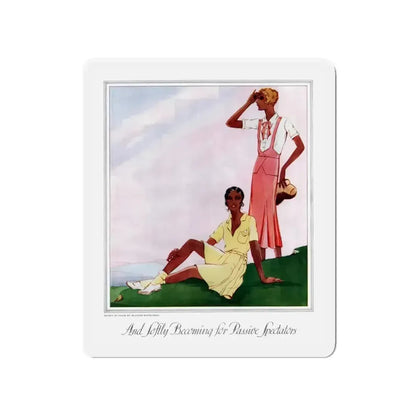 And Softly Becoming for Passive Spectatory, McCall's magazine, April 1930 (Magazine Illustration) Refrigerator Magnet - The Sticker Space