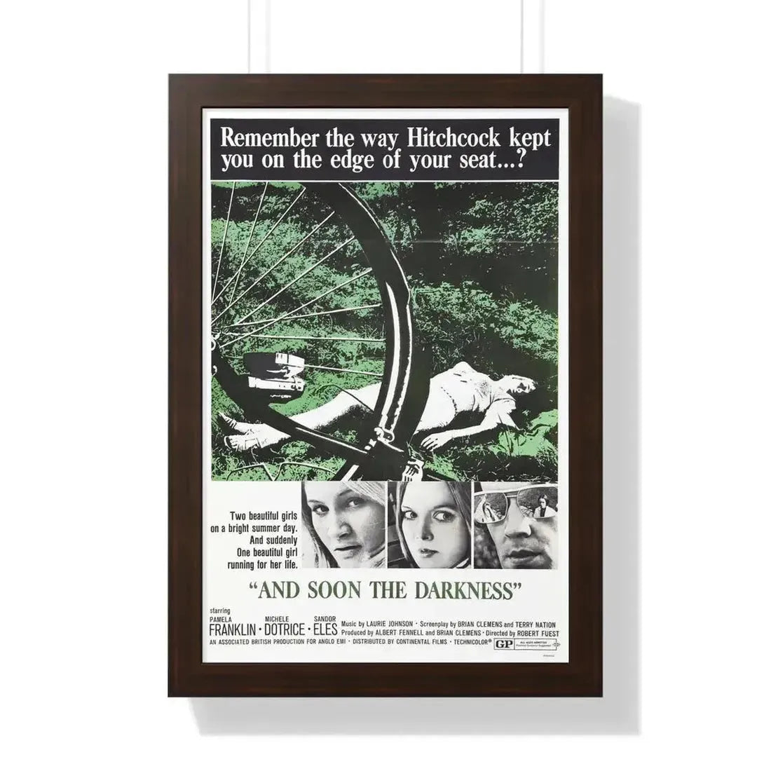 AND SOON THE DARKNESS 1970 - Framed Movie Poster - The Sticker Space