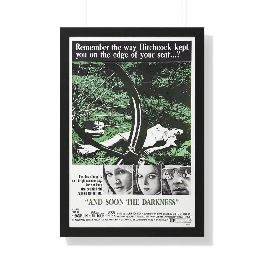 AND SOON THE DARKNESS 1970 - Framed Movie Poster - The Sticker Space