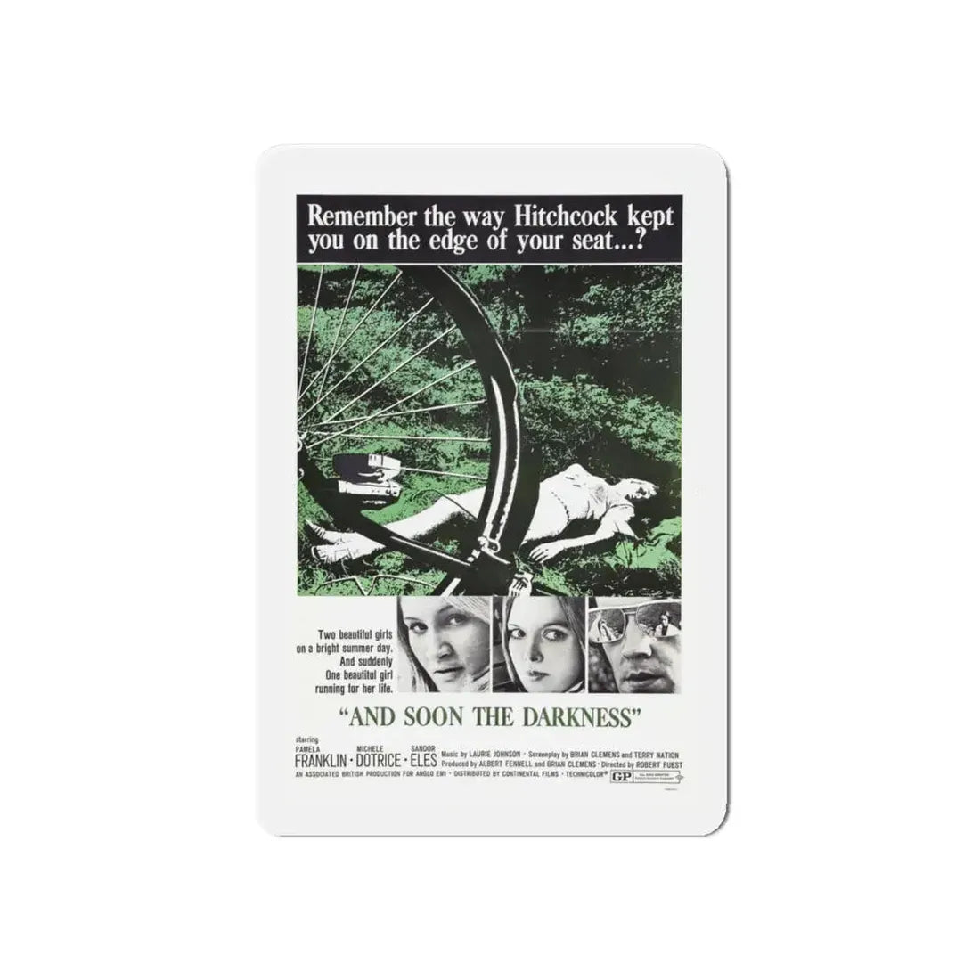 AND SOON THE DARKNESS 1970 Movie Poster - Refrigerator Magnet 6 Inch - The Sticker Space