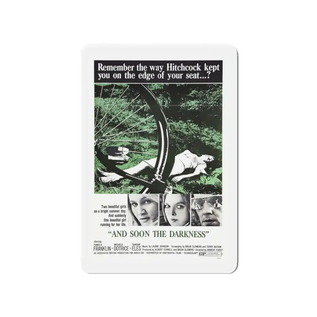 AND SOON THE DARKNESS 1970 Movie Poster - Refrigerator Magnet - The Sticker Space