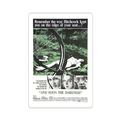 AND SOON THE DARKNESS 1970 Movie Poster - STICKER Vinyl Kiss-Cut Decal 3 Inch White - The Sticker Space