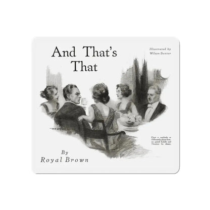 And That's That (1), Redbook magazine, October 1921 (Magazine Illustration) Refrigerator Magnet 5 Inch - The Sticker Space