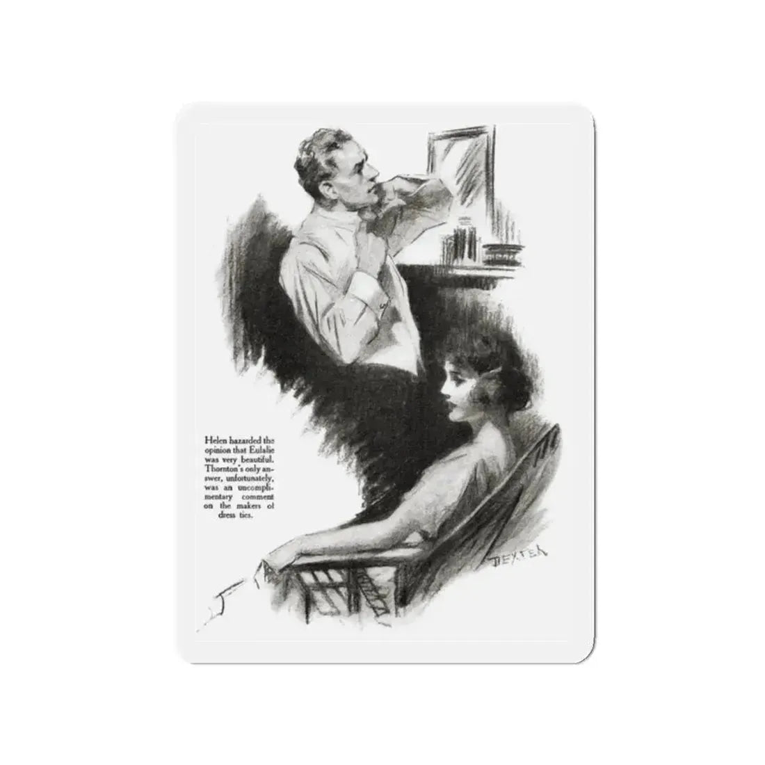 And That's That (2), Redbook magazine, October 1921 (Magazine Illustration) Refrigerator Magnet 2 Inch - The Sticker Space