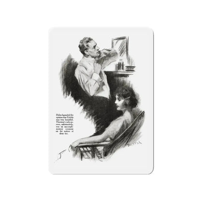 And That's That (2), Redbook magazine, October 1921 (Magazine Illustration) Refrigerator Magnet 3 Inch - The Sticker Space