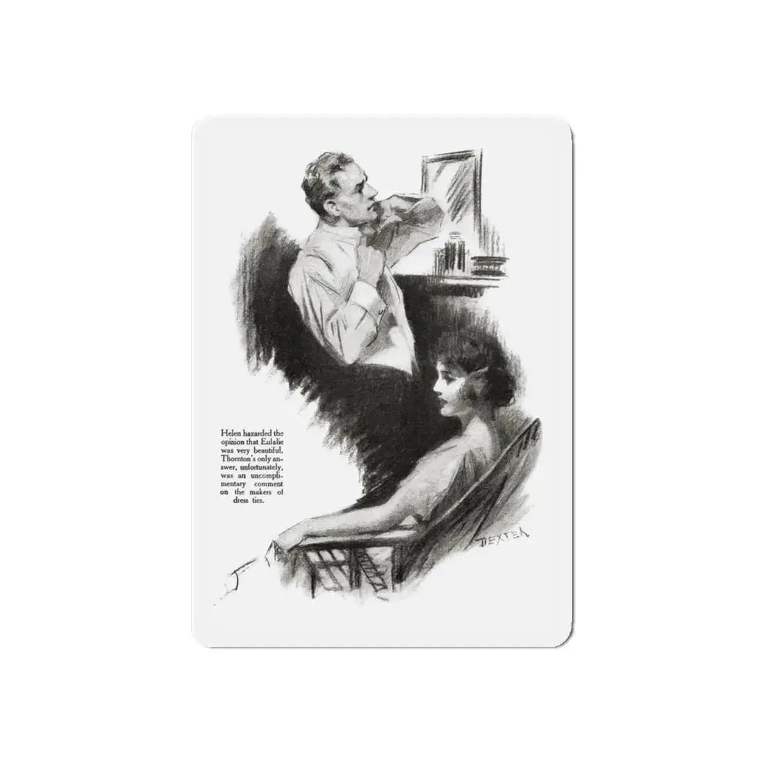 And That's That (2), Redbook magazine, October 1921 (Magazine Illustration) Refrigerator Magnet 6 Inch - The Sticker Space