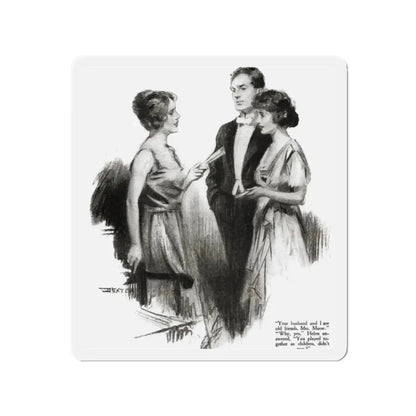 And That's That (3), Redbook magazine, October 1921 (Magazine Illustration) Refrigerator Magnet 2 Inch - The Sticker Space