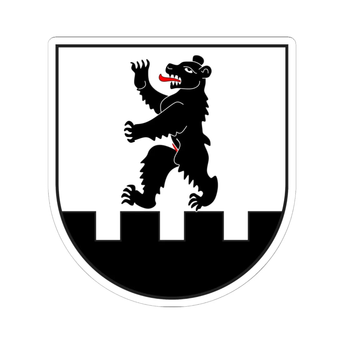 Andeer wappen (Switzerland) (Coat of Arms) STICKER Vinyl Kiss-Cut Decal 6 Inch White - The Sticker Space