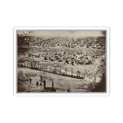 Andersonville Prison, Ga., August 17, 1864. Bird's Eye View (U.S. Civil War) STICKER Vinyl Kiss-Cut Decal 6 Inch White - The Sticker Space