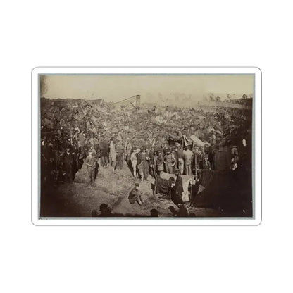 Andersonville Prison, Ga., August 17, 1864. Issuing Rations, View From Main Gate (U.S. Civil War) STICKER Vinyl Kiss-Cut Decal 6 Inch White - The Sticker Space