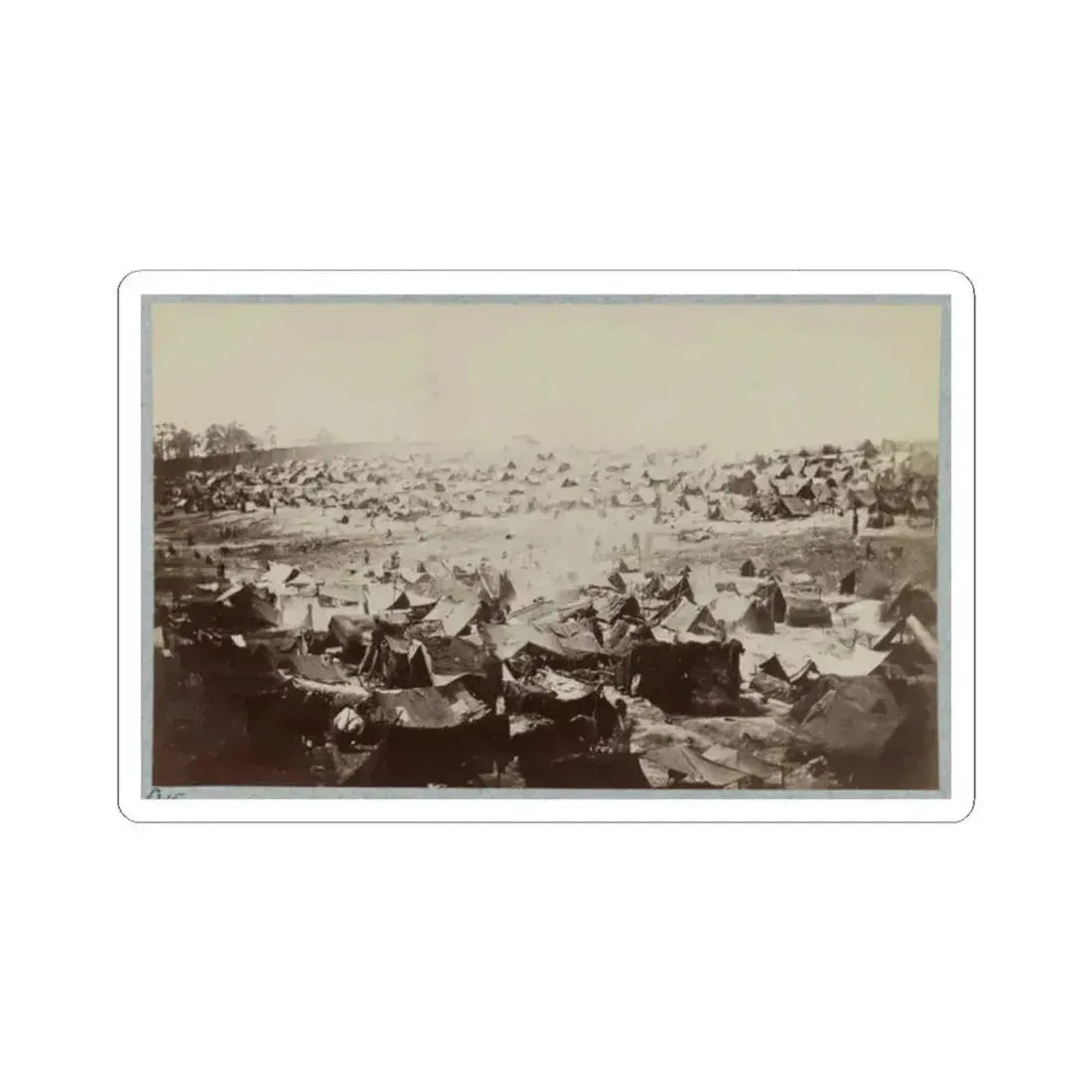 Andersonville Prison, Ga., August 17, 1864. North-West View of Stockade (U.S. Civil War) STICKER Vinyl Kiss-Cut Decal 2 Inch White - The Sticker Space