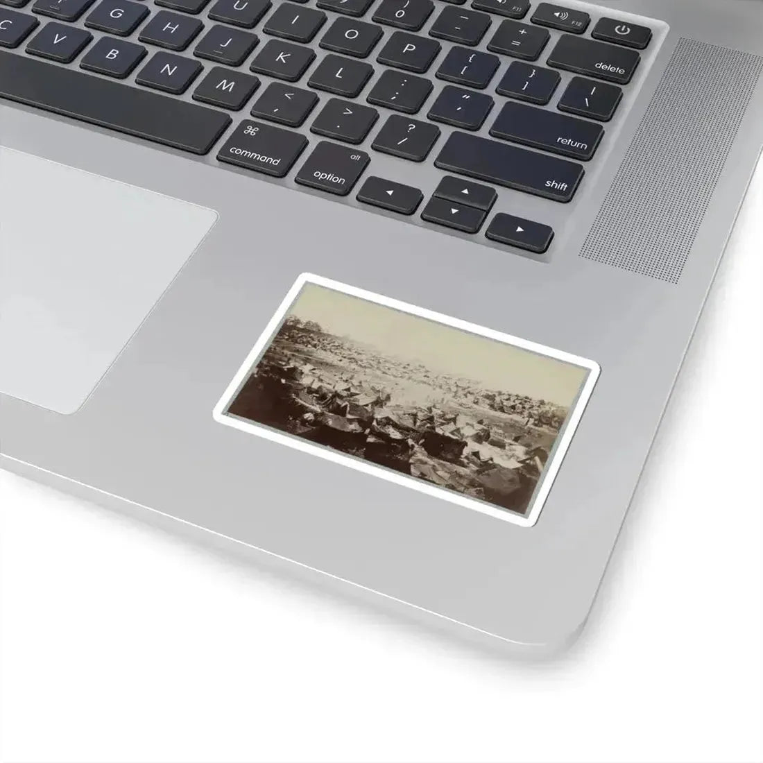 Andersonville Prison, Ga., August 17, 1864. North-West View of Stockade (U.S. Civil War) STICKER Vinyl Kiss-Cut Decal - The Sticker Space