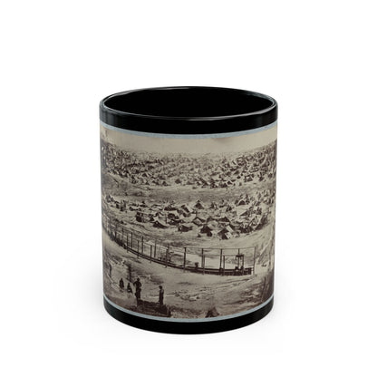 Andersonville Prison, Ga., August 17, 1864. Bird's Eye View (U.S. Civil War) Black Coffee Mug-11oz-The Sticker Space