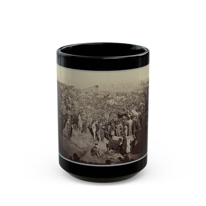 Andersonville Prison, Ga., August 17, 1864. Issuing Rations, View From Main Gate (U.S. Civil War) Black Coffee Mug