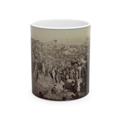 Andersonville Prison, Ga., August 17, 1864. Issuing Rations, View From Main Gate (U.S. Civil War) White Coffee Mug