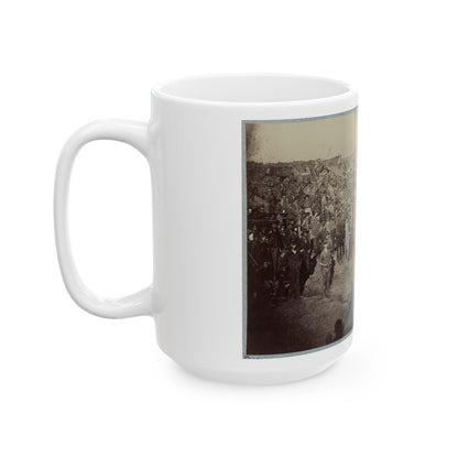 Andersonville Prison, Ga., August 17, 1864. Issuing Rations, View From Main Gate (U.S. Civil War) White Coffee Mug