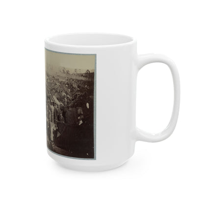 Andersonville Prison, Ga., August 17, 1864. Issuing Rations, View From Main Gate (U.S. Civil War) White Coffee Mug