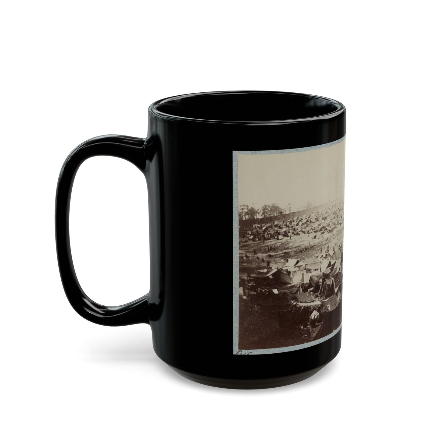 Andersonville Prison, Ga., August 17, 1864. North-West View Of Stockade (U.S. Civil War) Black Coffee Mug-The Sticker Space