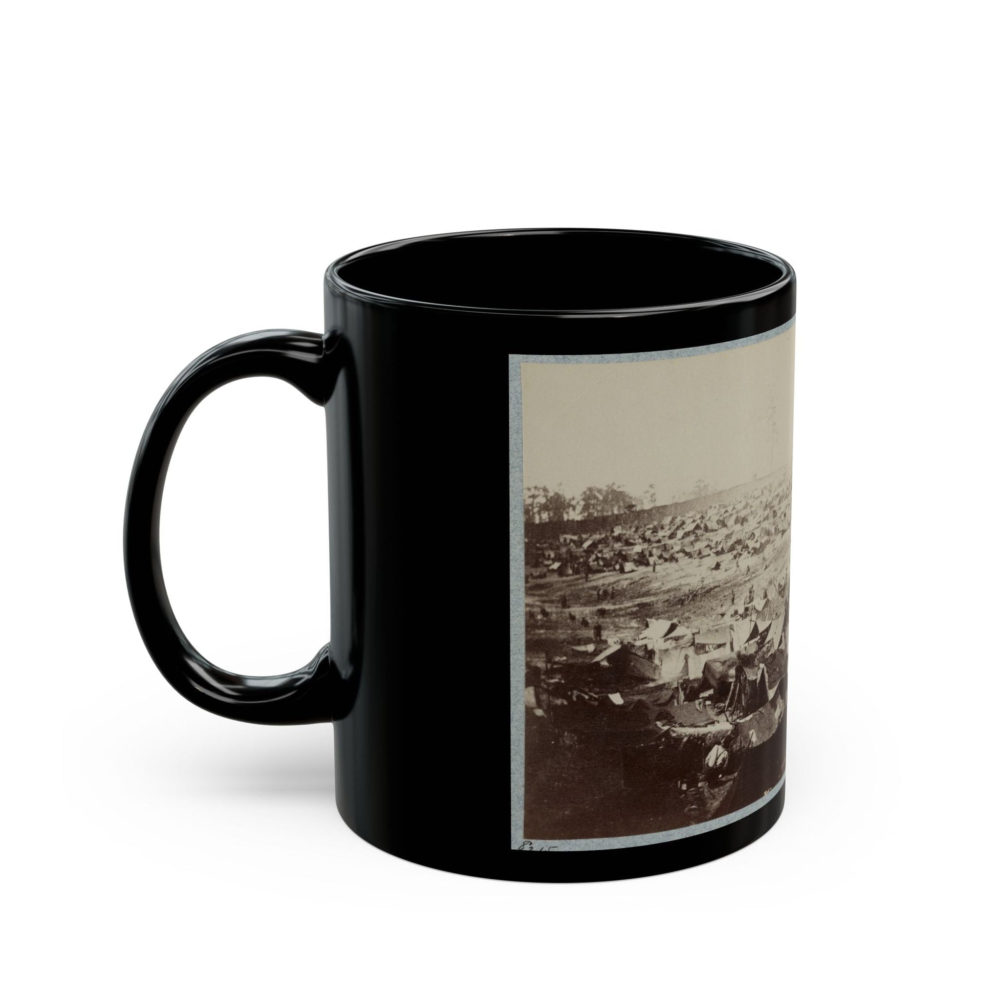 Andersonville Prison, Ga., August 17, 1864. North-West View Of Stockade (U.S. Civil War) Black Coffee Mug-The Sticker Space