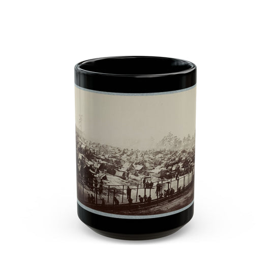 Andersonville Prison, Ga., August 17, 1864. South-East View Of Stockade (U.S. Civil War) Black Coffee Mug-15oz-The Sticker Space