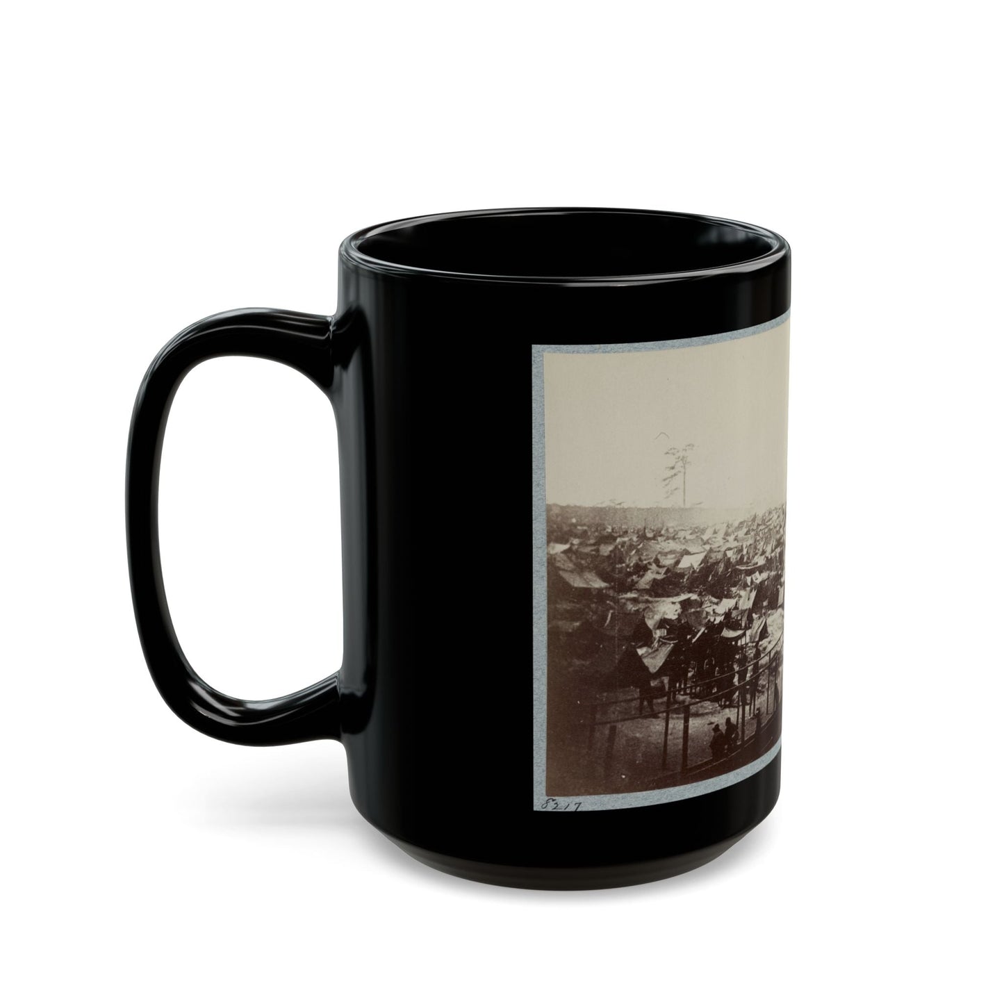 Andersonville Prison, Ga., August 17, 1864. South-East View Of Stockade (U.S. Civil War) Black Coffee Mug-The Sticker Space