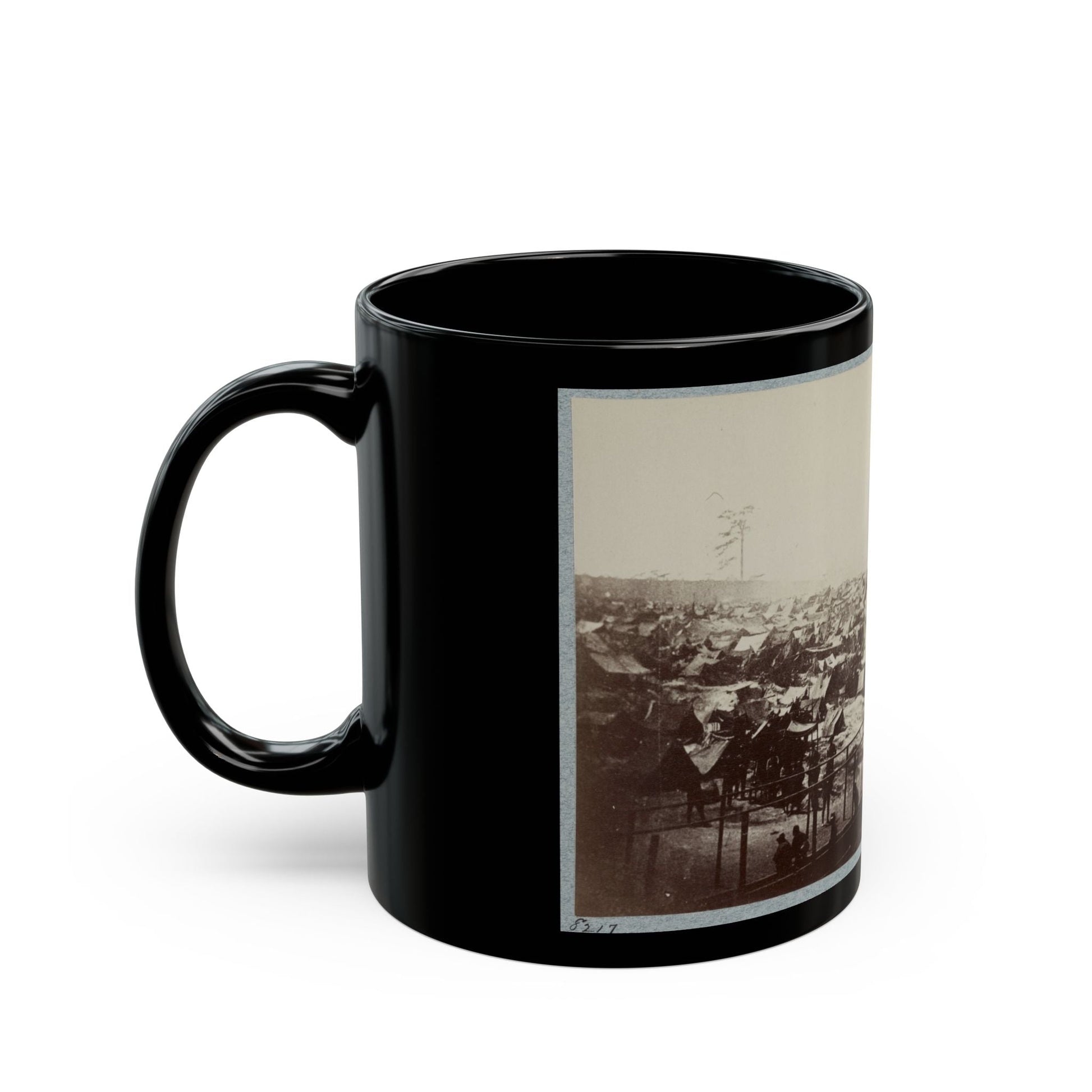 Andersonville Prison, Ga., August 17, 1864. South-East View Of Stockade (U.S. Civil War) Black Coffee Mug-The Sticker Space