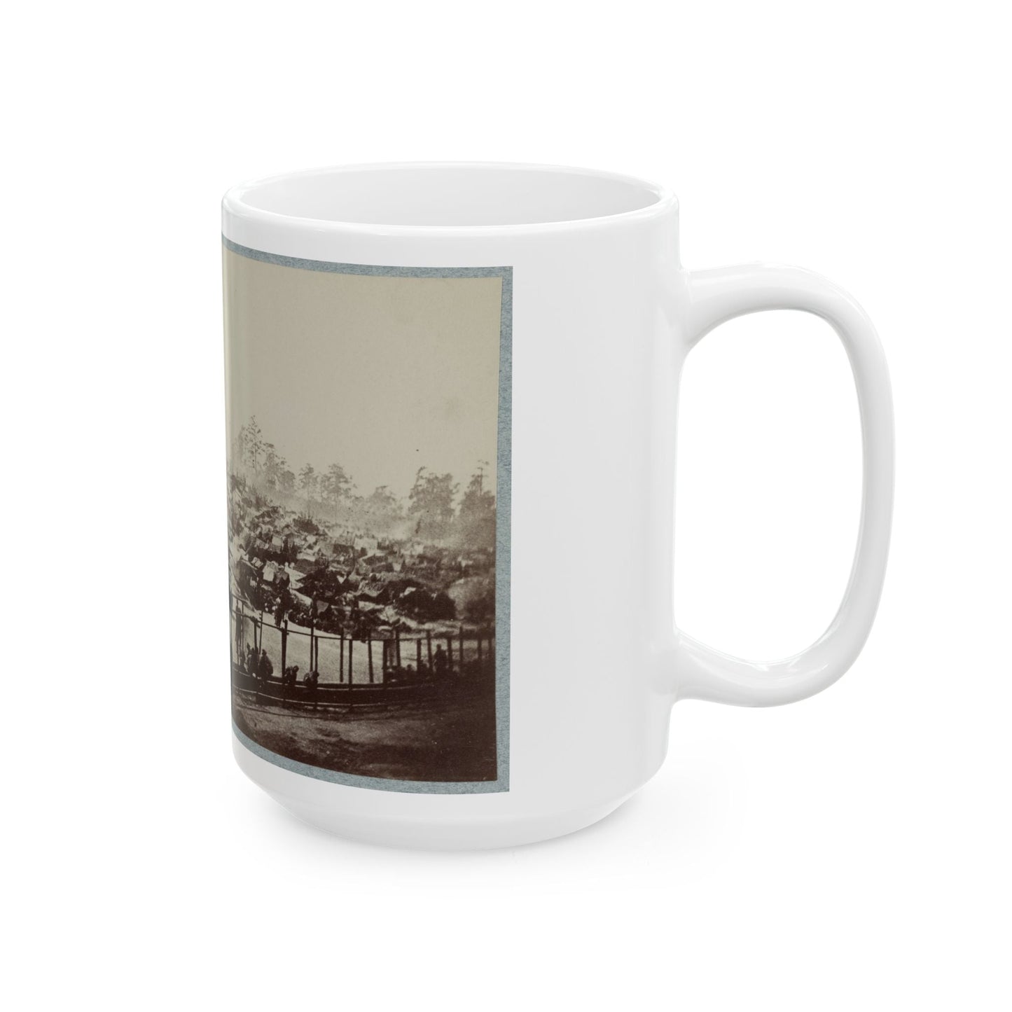 Andersonville Prison, Ga., August 17, 1864. South-East View Of Stockade (U.S. Civil War) White Coffee Mug