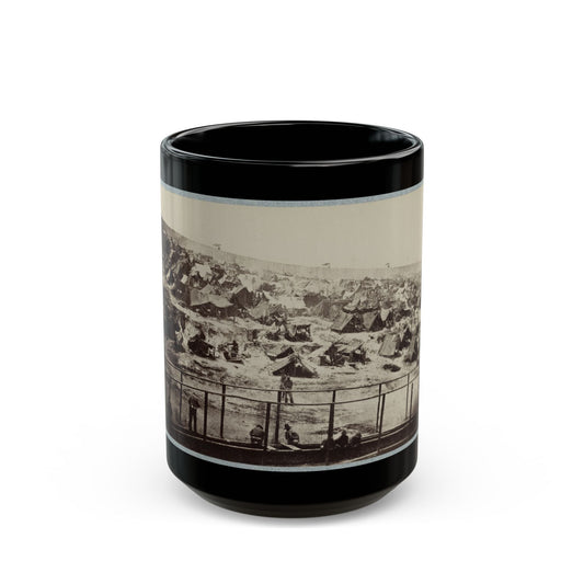 Andersonville Prison, Ga., August 17, 1864. South View Of Stockade (U.S. Civil War) Black Coffee Mug-15oz-The Sticker Space