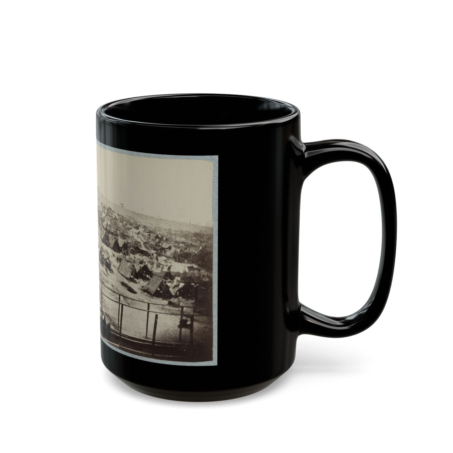 Andersonville Prison, Ga., August 17, 1864. South View Of Stockade (U.S. Civil War) Black Coffee Mug-The Sticker Space